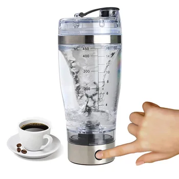 450/600 мл Перезаряжаемый протеиновый шейкер Электрическая чашка для смешивания Портативный протеиновый порошок Шейкер Бутылка Миксер для домашних кухонных инструментов