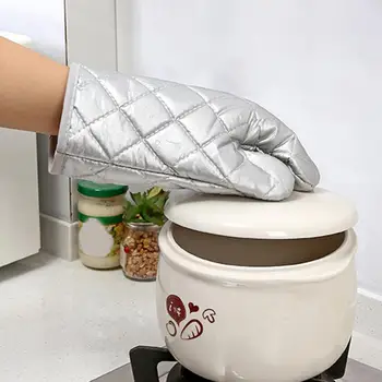 Перчатки для выпечки, 1 шт., Утолщенные резиновые рукавицы, Дышащая теплоизоляция, нескользящие кухонные рукавицы, товары для дома