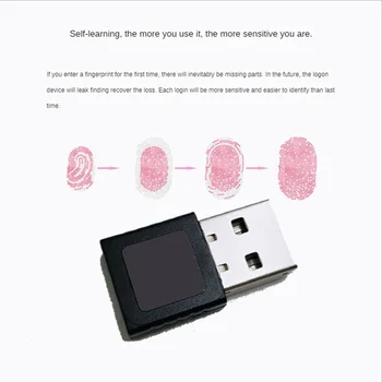 Новый супер мини USB модуль считывания отпечатков пальцев Устройство USB считыватель отпечатков пальцев для Windows 10 11 Привет, Биометрический ключ безопасности