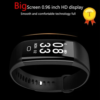 Новейший смарт-браслет с большим экраном 0,96 дюйма HD дисплей Bluetooth 4,0 мониторинг сердечного ритма монитор артериального давления smart band